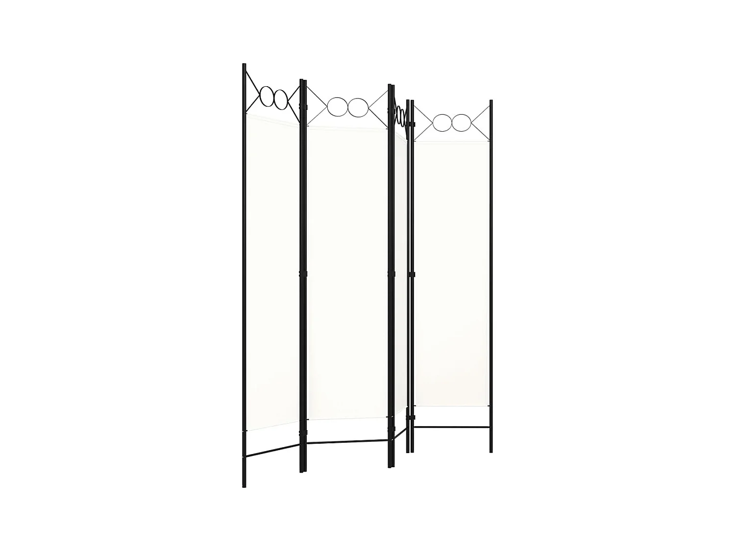 4-delige witte scheidingswand 160x180 cm