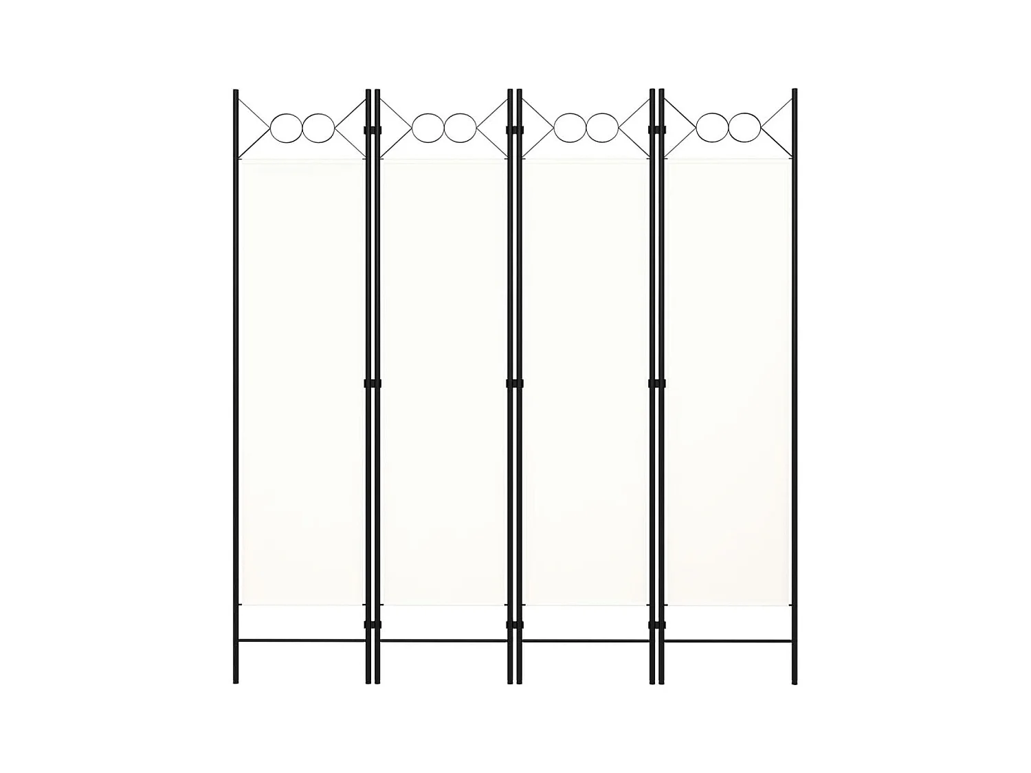 4-delige witte scheidingswand 160x180 cm