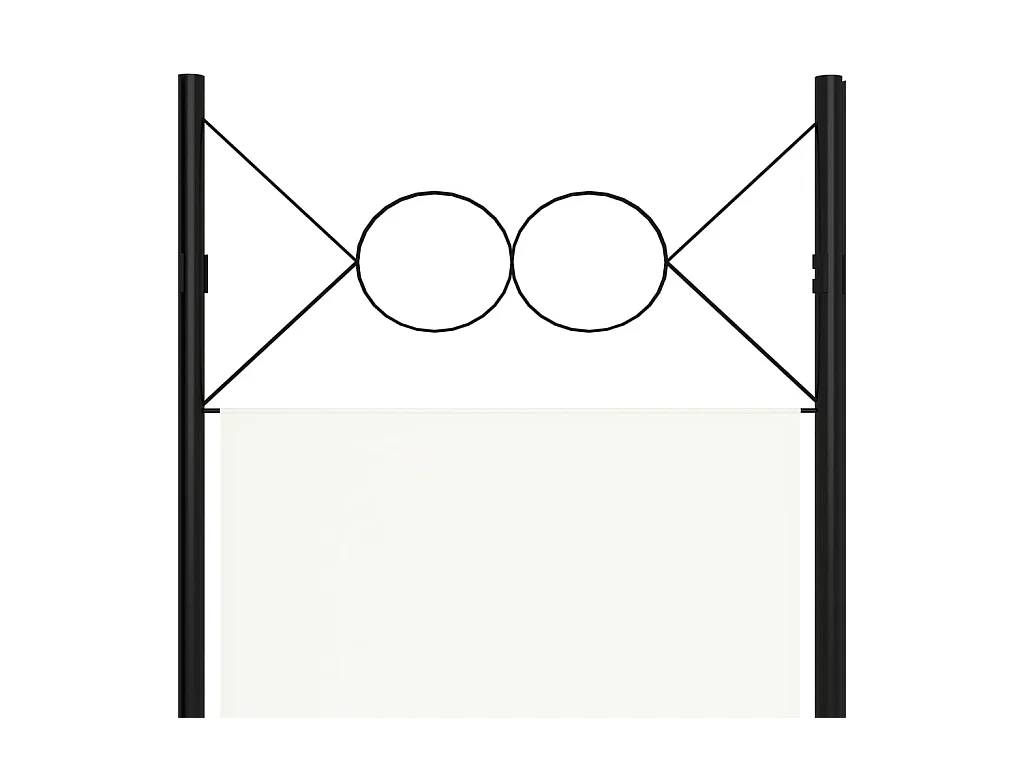 4-delige witte scheidingswand 160x180 cm