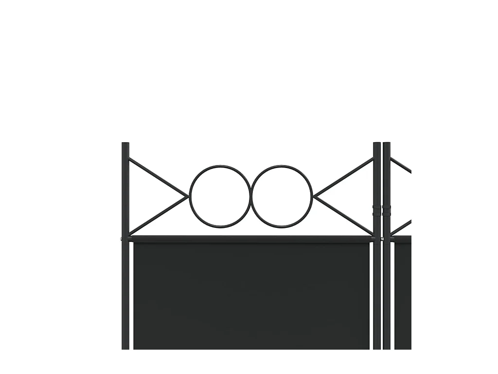 Cloison de séparation 6 panneaux Noir 240x200 cm Tissu