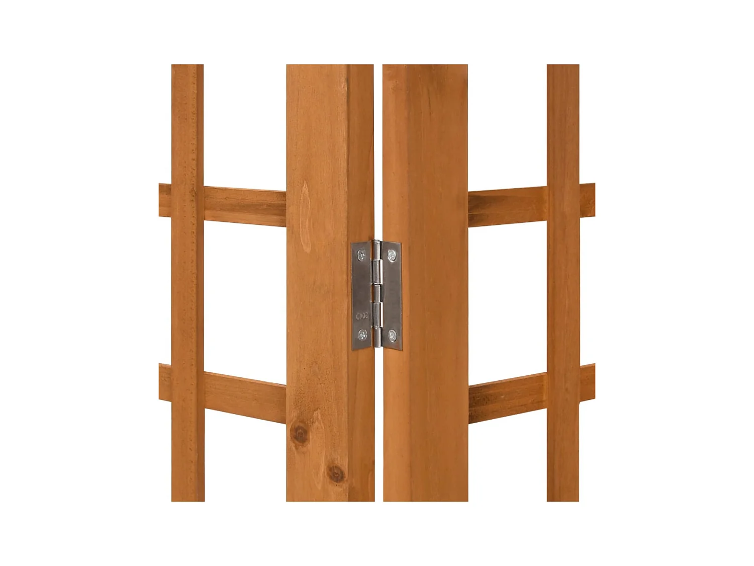 Tabique divisorio/celosía de 3 paneles de madera maciza de abeto