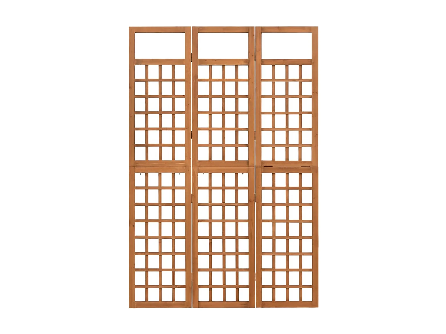 Parete divisoria/traliccio a 3 pannelli in legno massello di abete