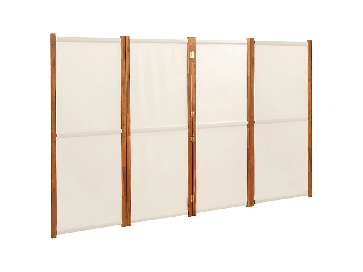 4-teilige Trennwand Cremeweiß 280x180 cm