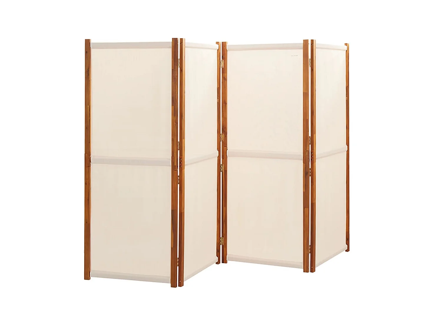 4-teilige Trennwand Cremeweiß 280x180 cm