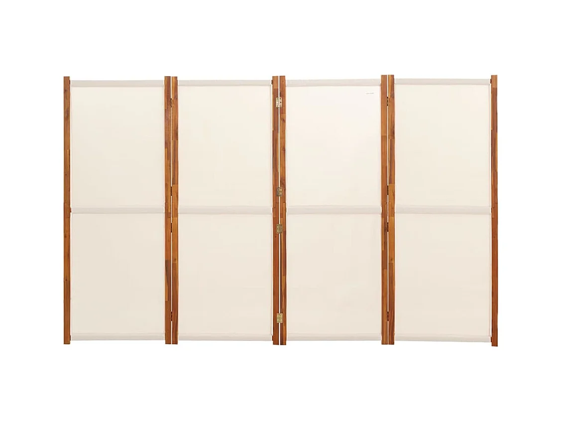 4-teilige Trennwand Cremeweiß 280x180 cm