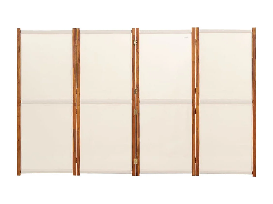 Parete divisoria a 4 pannelli Bianco crema 280x180 cm
