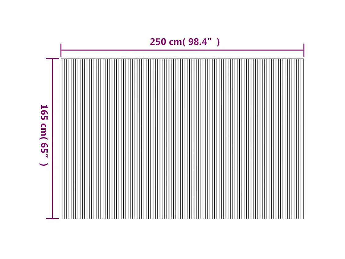 Witte bamboe scheidingswand 250 x 165 cm