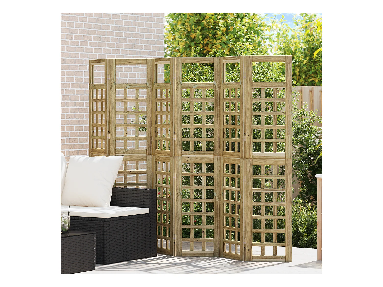 Paravent extérieur , 6 panneaux, en bois de pin traité