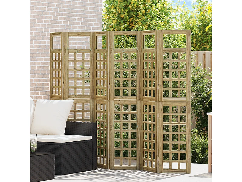 Paravent extérieur , 6 panneaux, en bois de pin traité