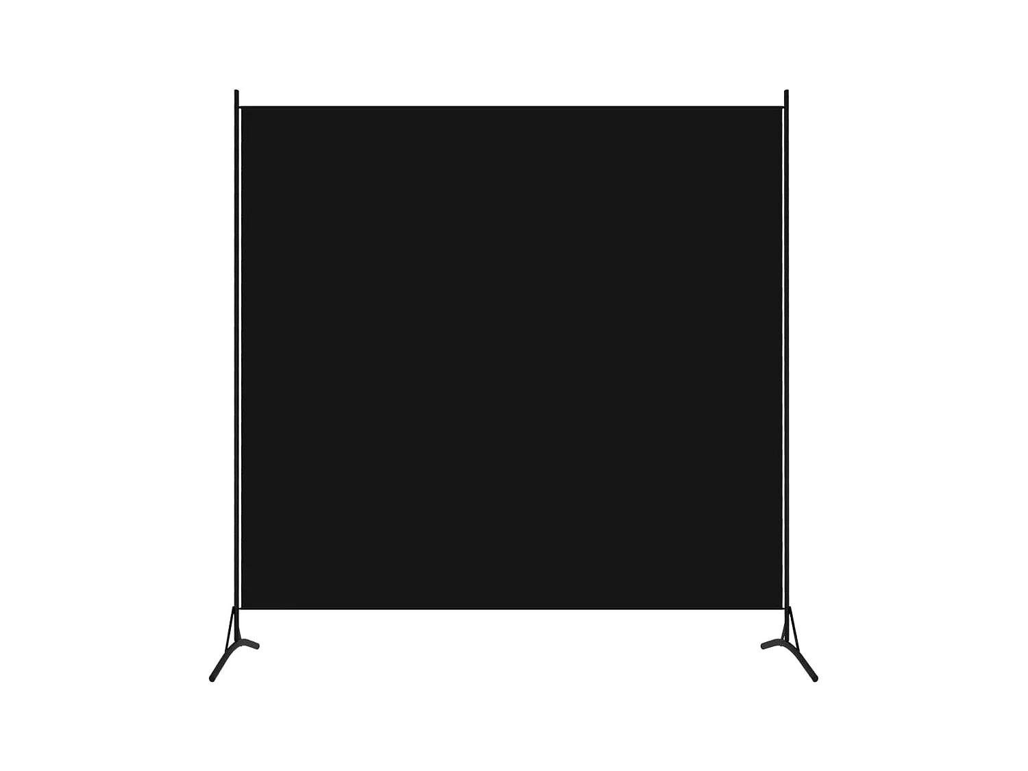Cloison de séparation noir 175x180 cm tissu