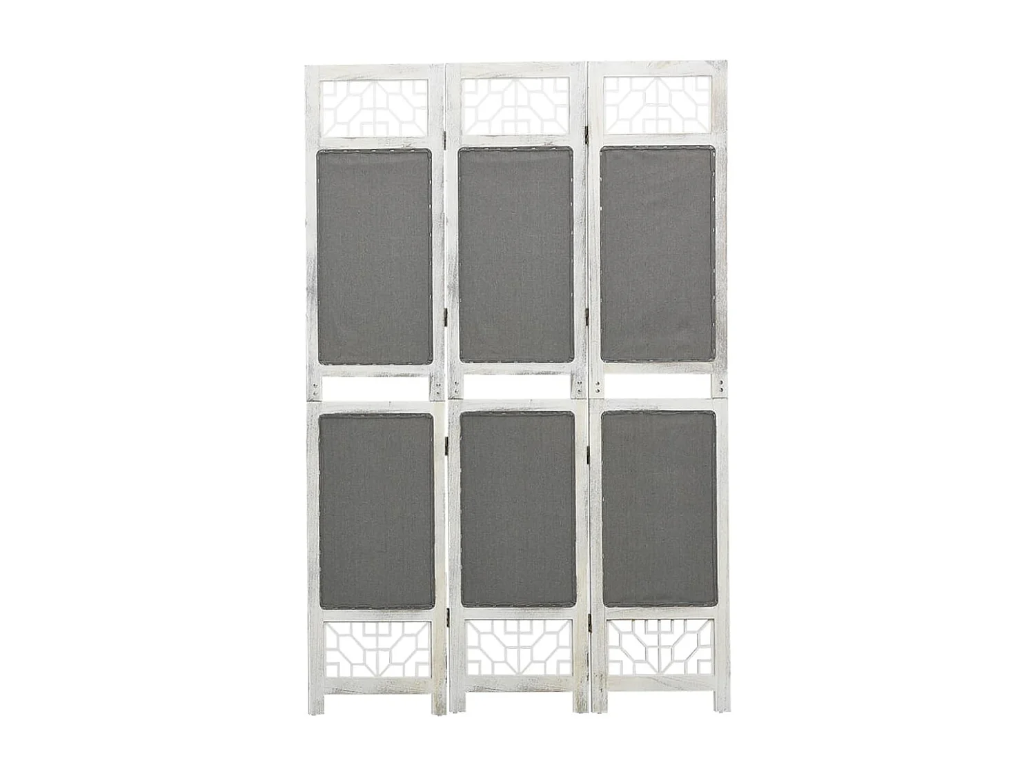 Mampara divisoria de 3 paneles Gris 105x165 cm Tela