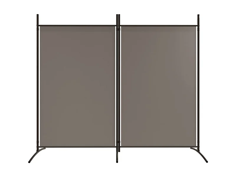 2-delige scheidingswand Antraciet 175x180 cm Stof