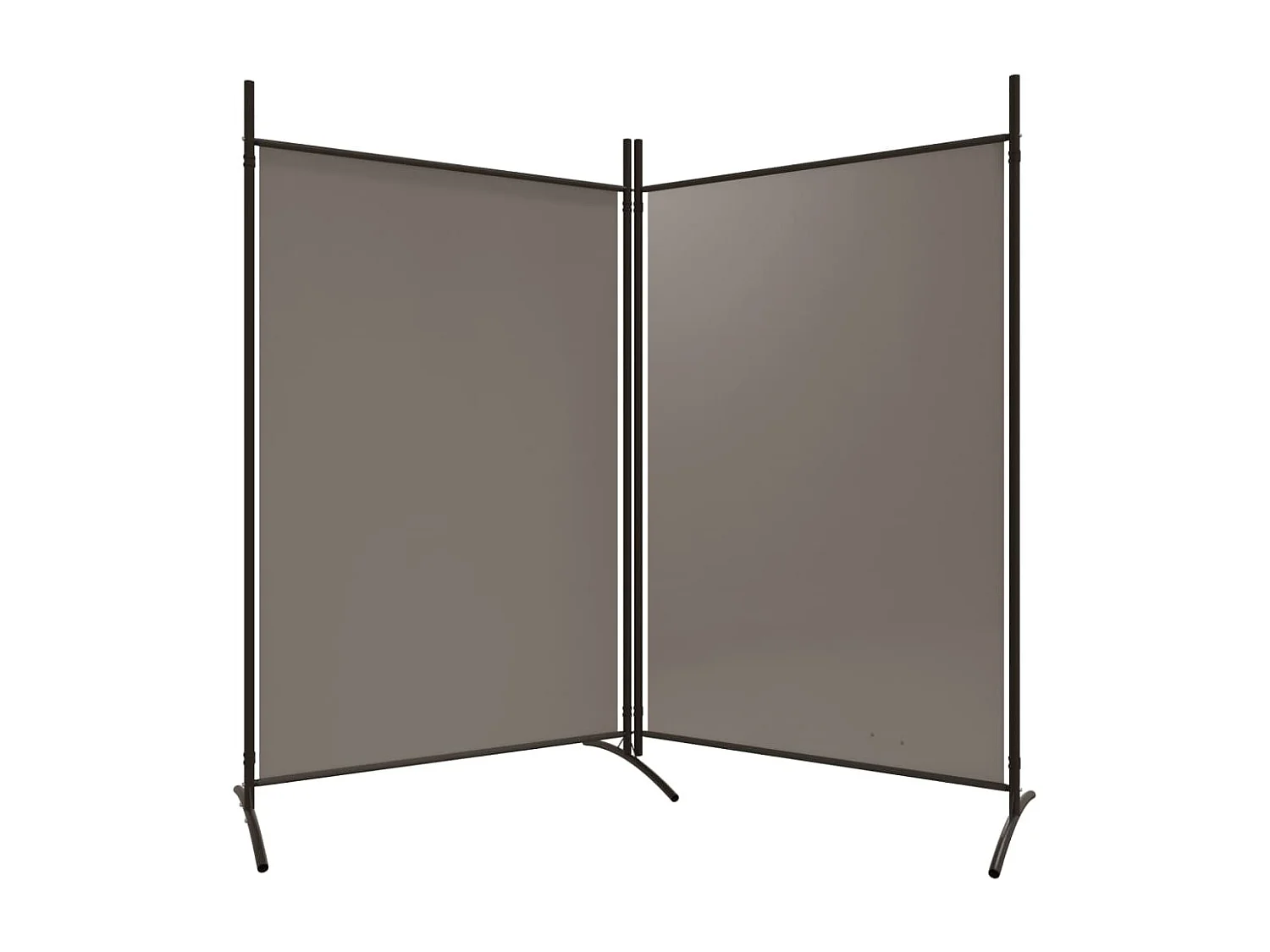 Tabique divisorio de 2 paneles Antracita 175x180 cm Tejido