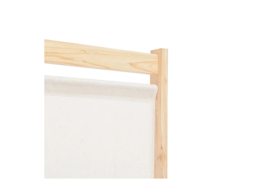 4-delige scheidingswand Crème 160x170x4 cm Stof