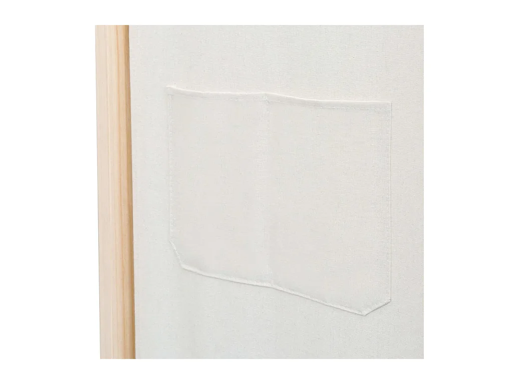 4-delige scheidingswand Crème 160x170x4 cm Stof