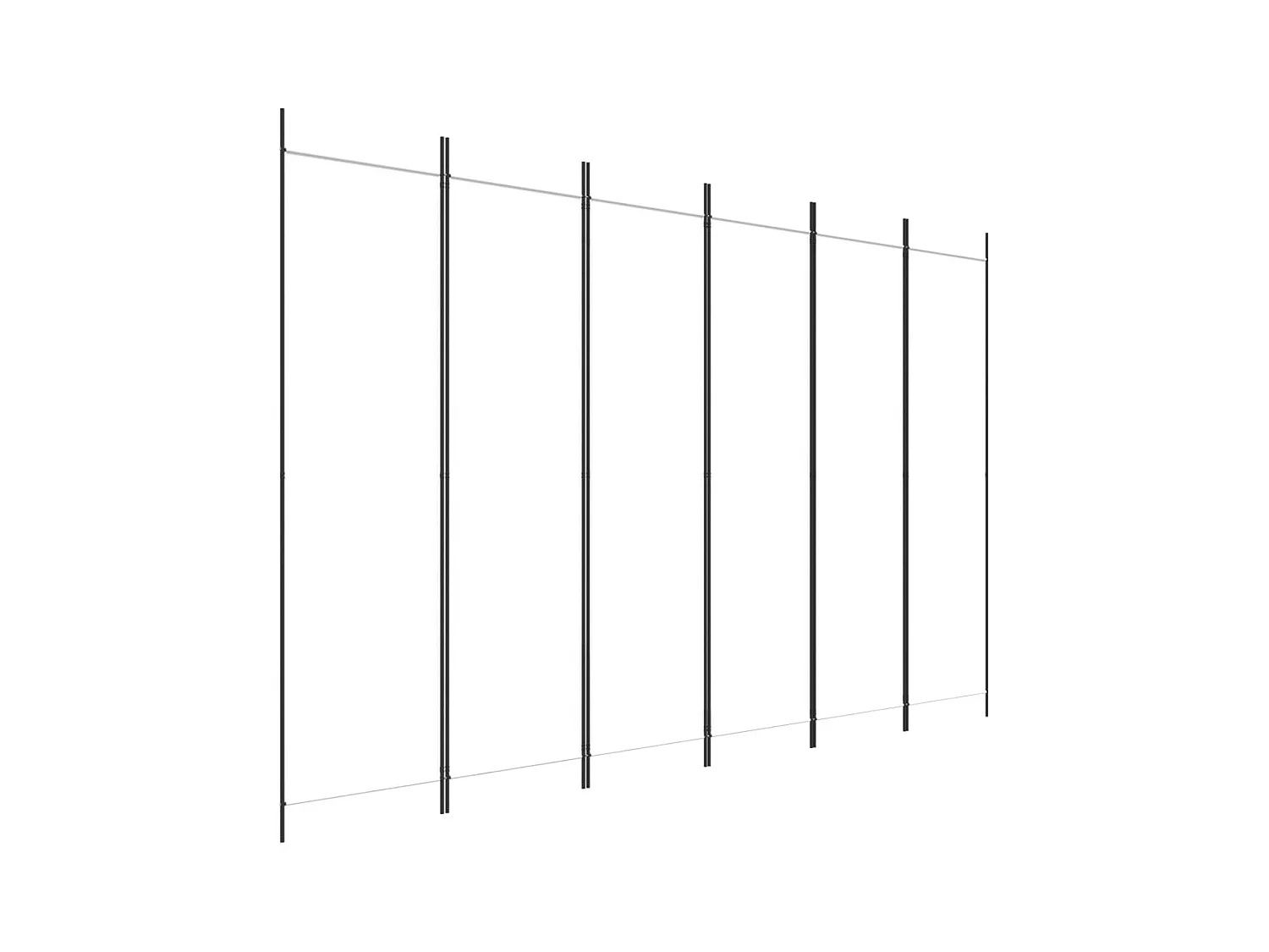 Mampara divisoria de 6 paneles Tela Blanca 300x200 cm