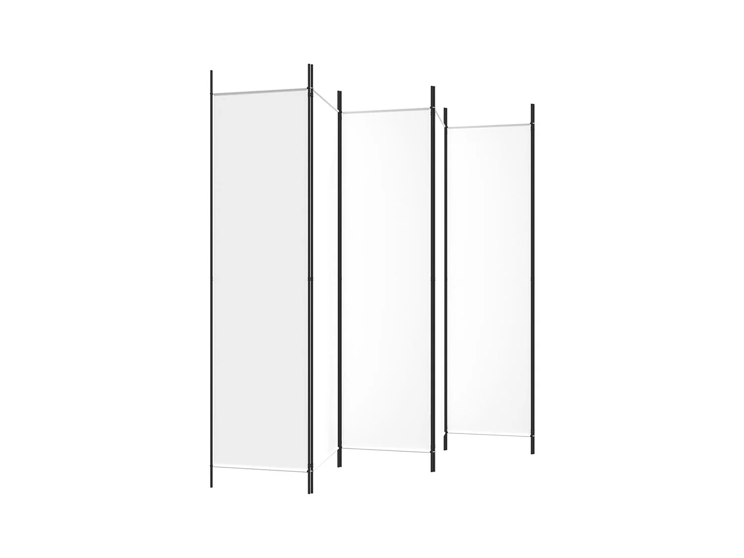 Mampara divisoria de 6 paneles Tela Blanca 300x200 cm