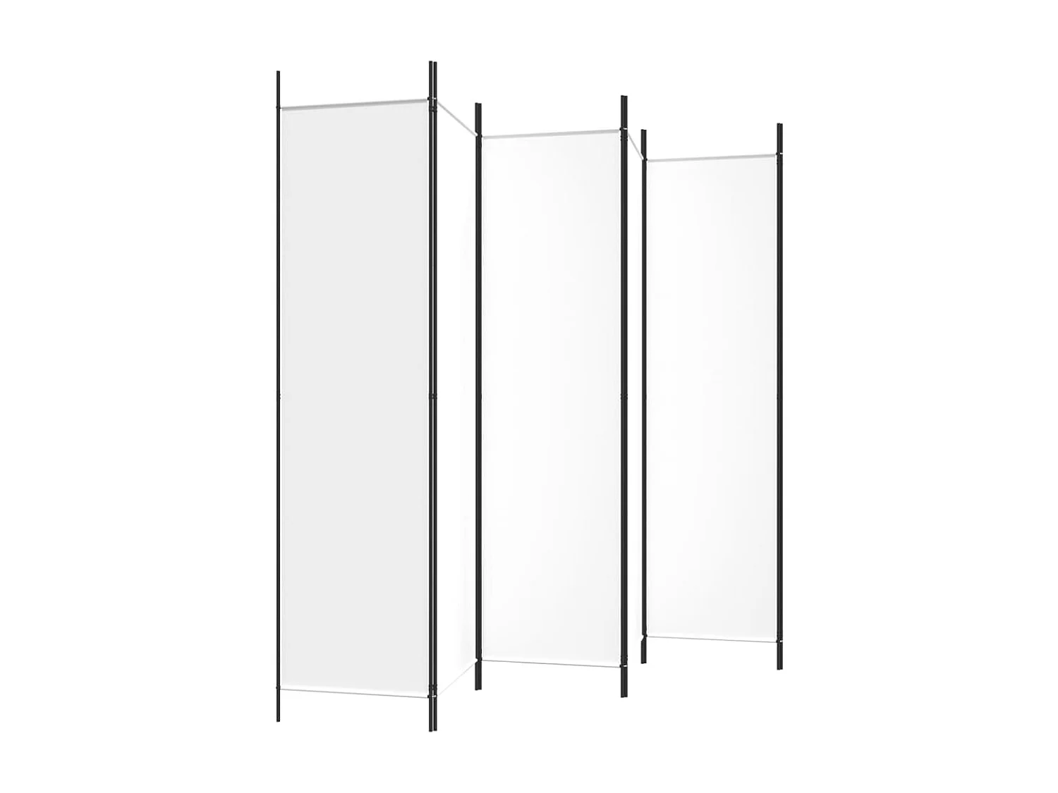 Parete divisoria a 6 pannelli Bianco 300x200 cm Tessuto