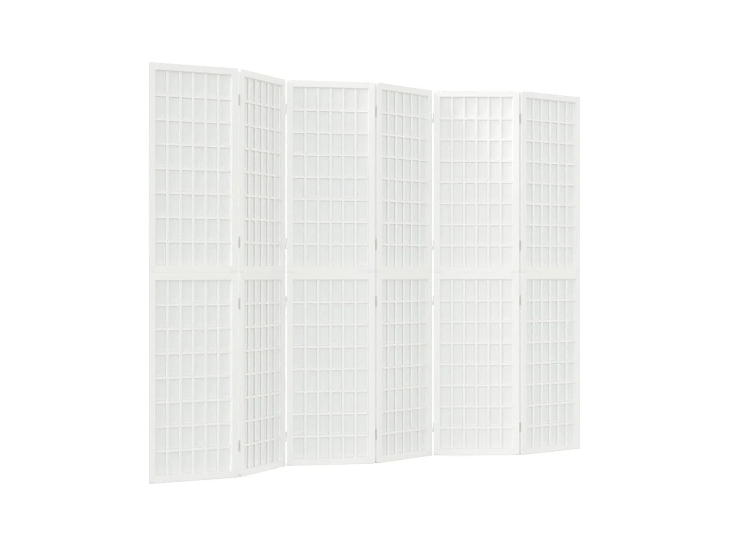 Vouwwand 6 panelen 240x170 cm Wit