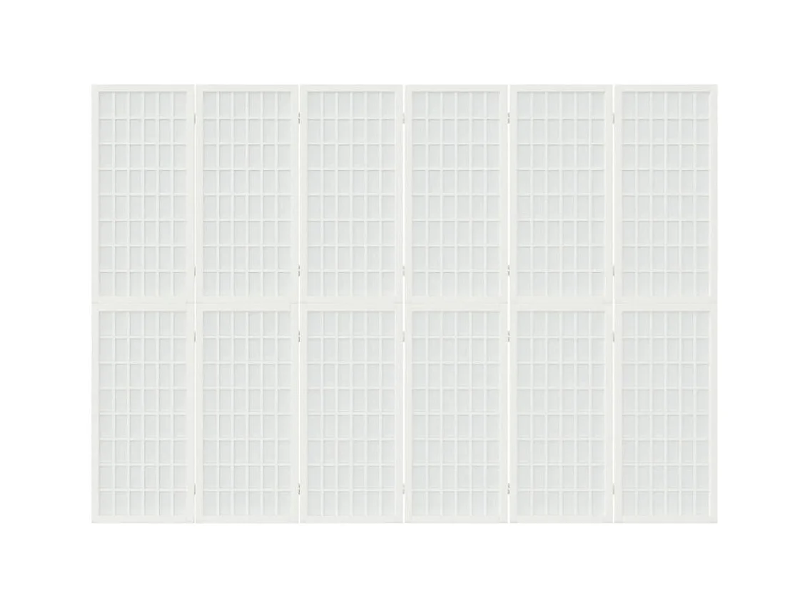 Vouwwand 6 panelen 240x170 cm Wit