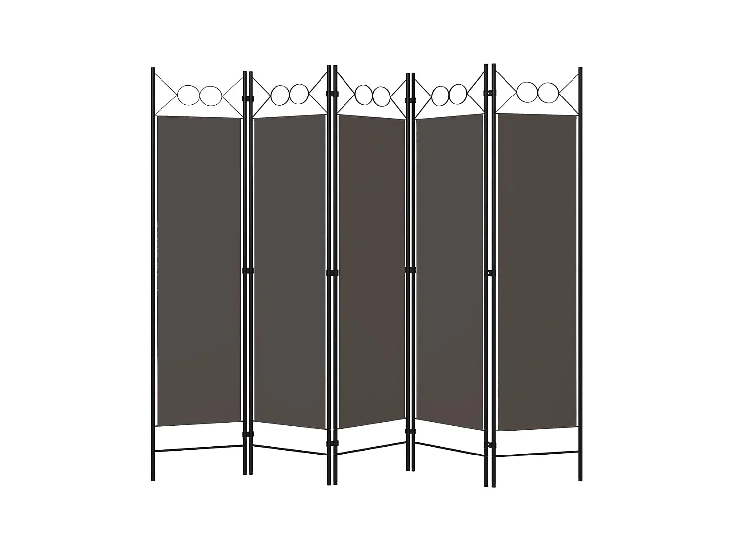 5-delige scheidingswand Antraciet 200x180 cm