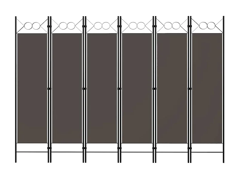 6-delige scheidingswand Antraciet 240x180 cm