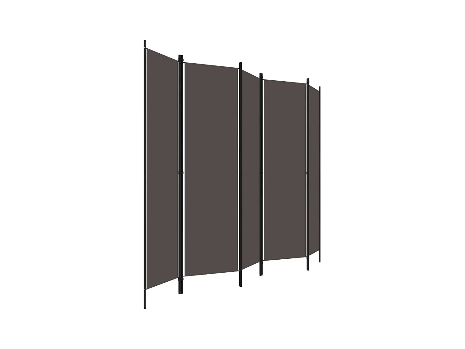 5-delige scheidingswand Antraciet 250x180 cm