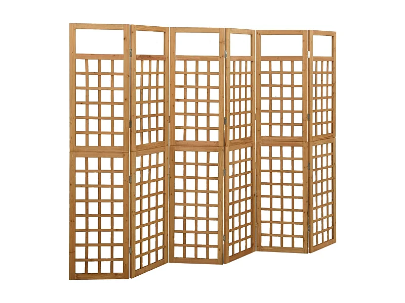 6-teilige Trennwand/Gitter aus massivem Tannenholz