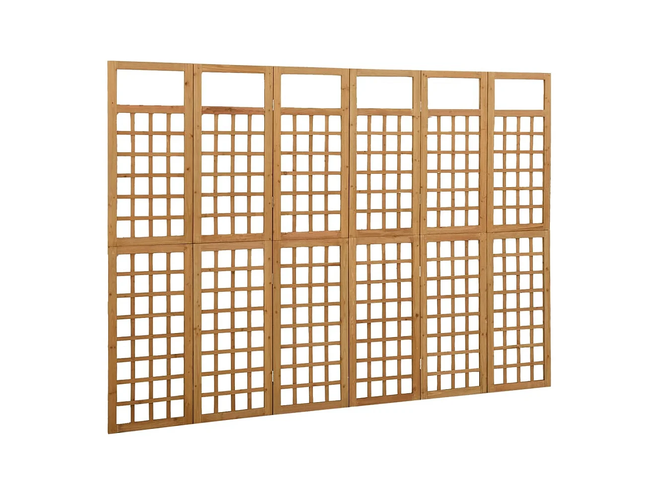 6-teilige Trennwand/Gitter aus massivem Tannenholz