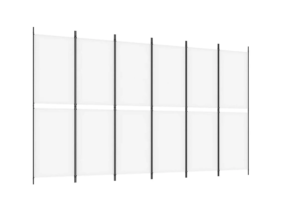 Mampara divisoria 6 paneles Tela Blanca 300x180 cm