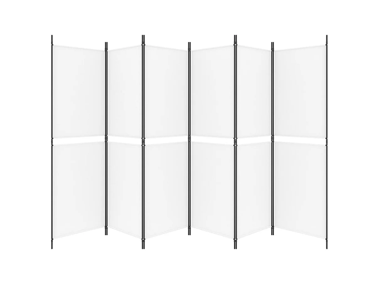 Mampara divisoria 6 paneles Tela Blanca 300x180 cm