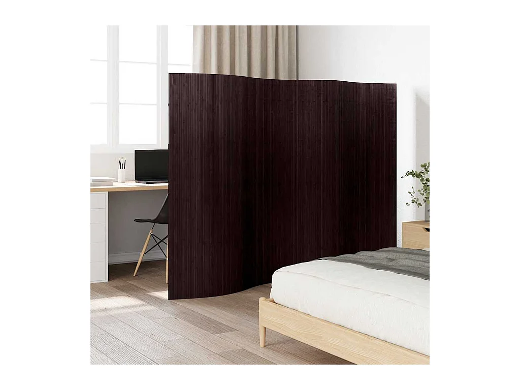 Tabique divisorio de bambú marrón oscuro 250 x 165 cm