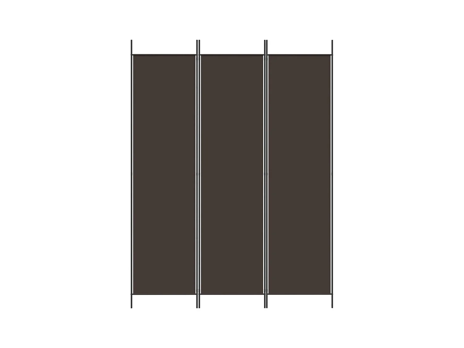 Mampara divisoria de 3 paneles Marrón 150x200 cm Tela
