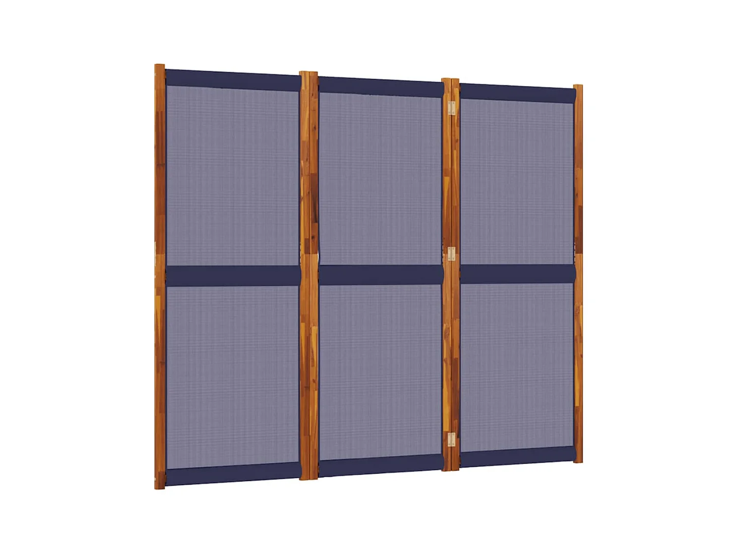Tabique divisorio de 3 paneles azul oscuro 210x180 cm