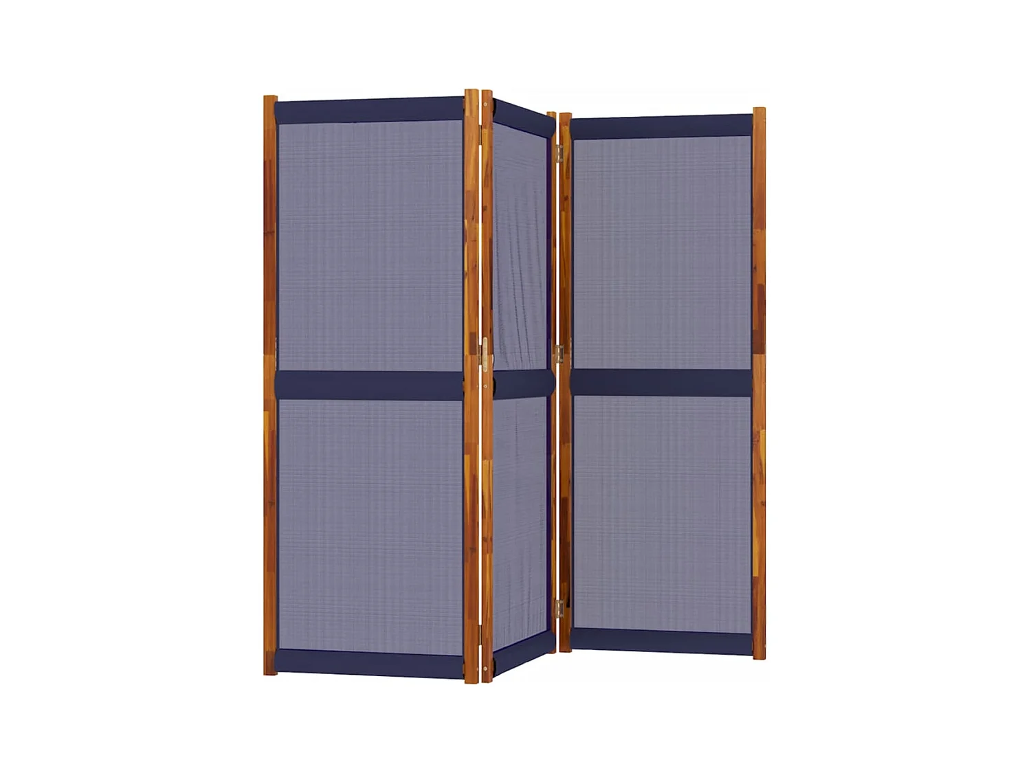 Tabique divisorio de 3 paneles azul oscuro 210x180 cm