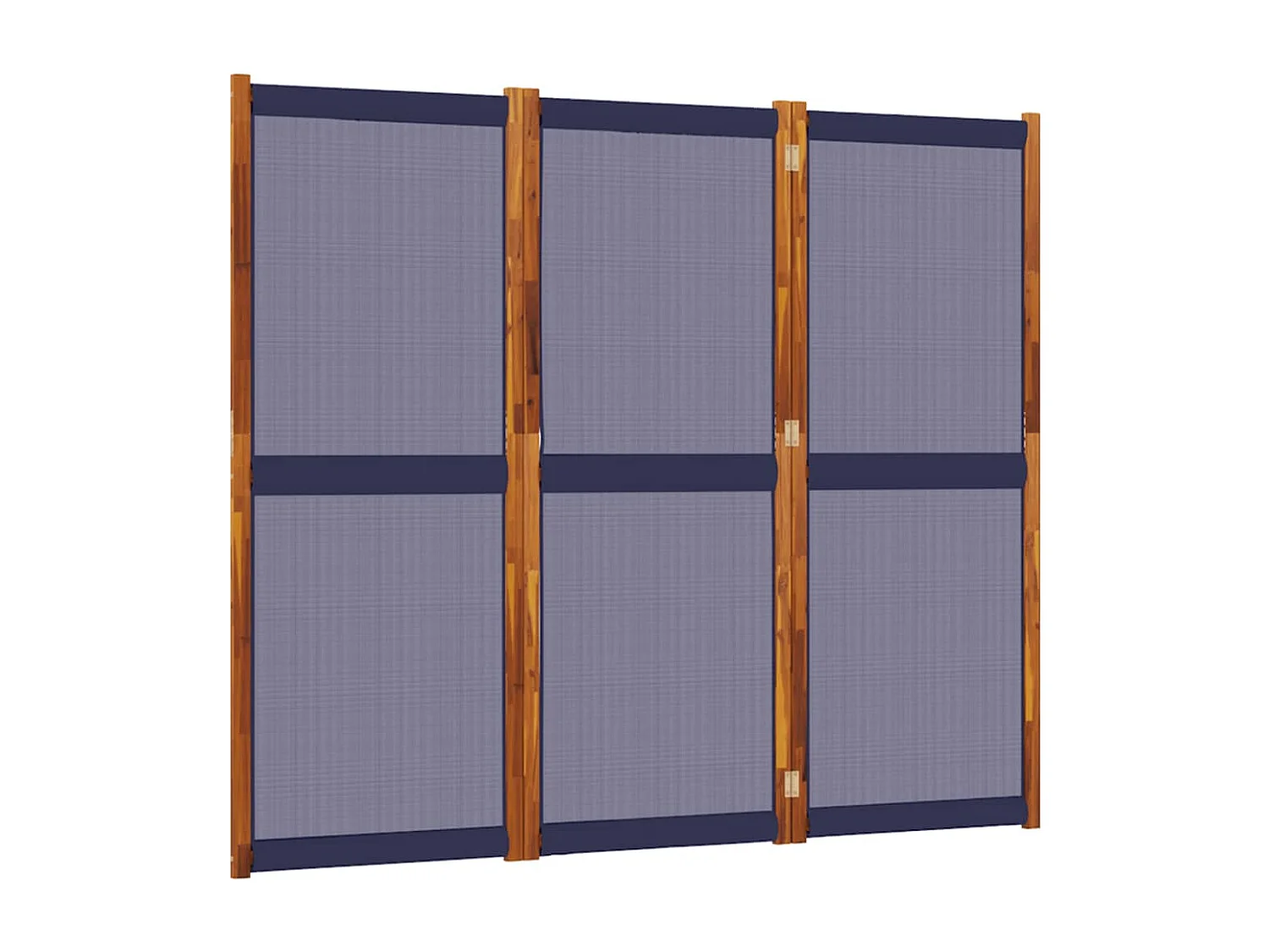 Cloison de séparation 3 panneaux bleu foncé 210x180 cm