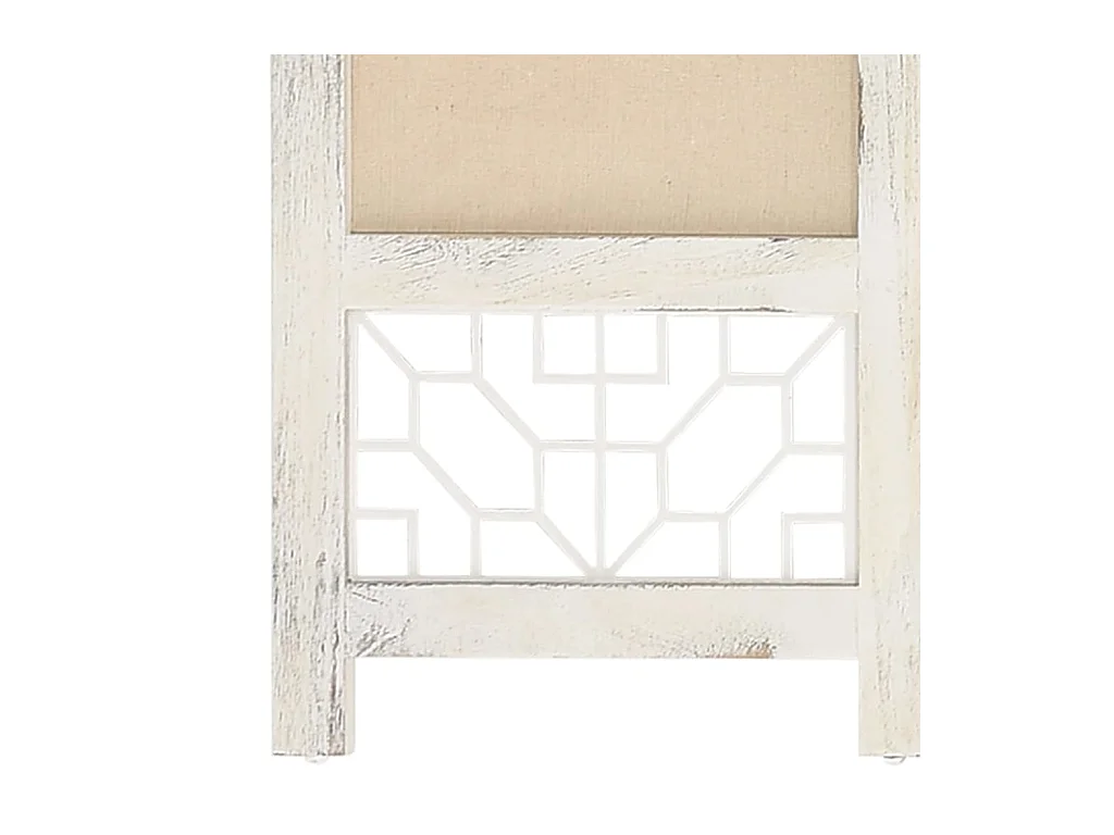 5-teiliger Raumteiler Creme 175x165 cm Stoff