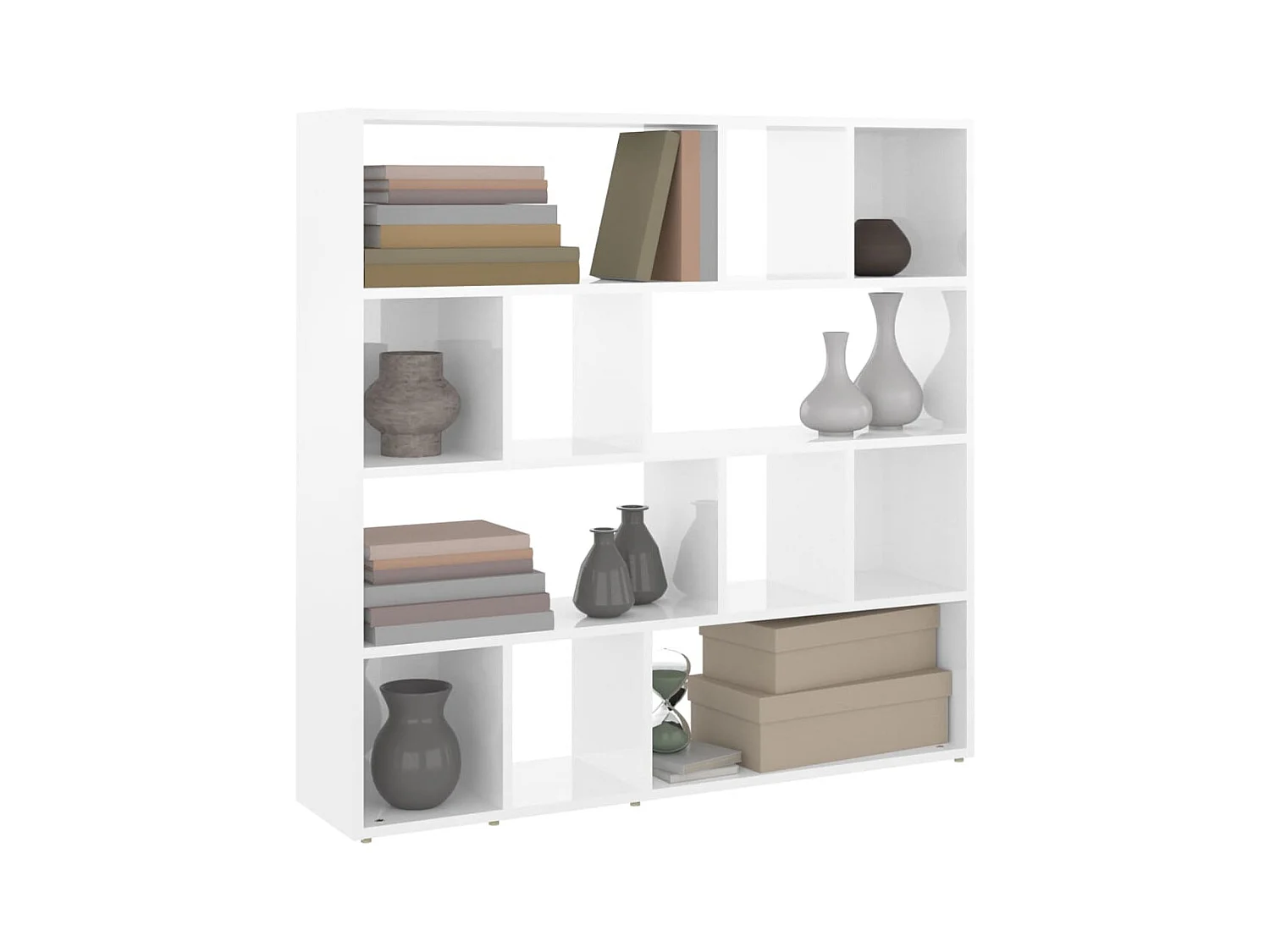 Libreria/Divisorio Bianco Lucido 105x24x102 cm