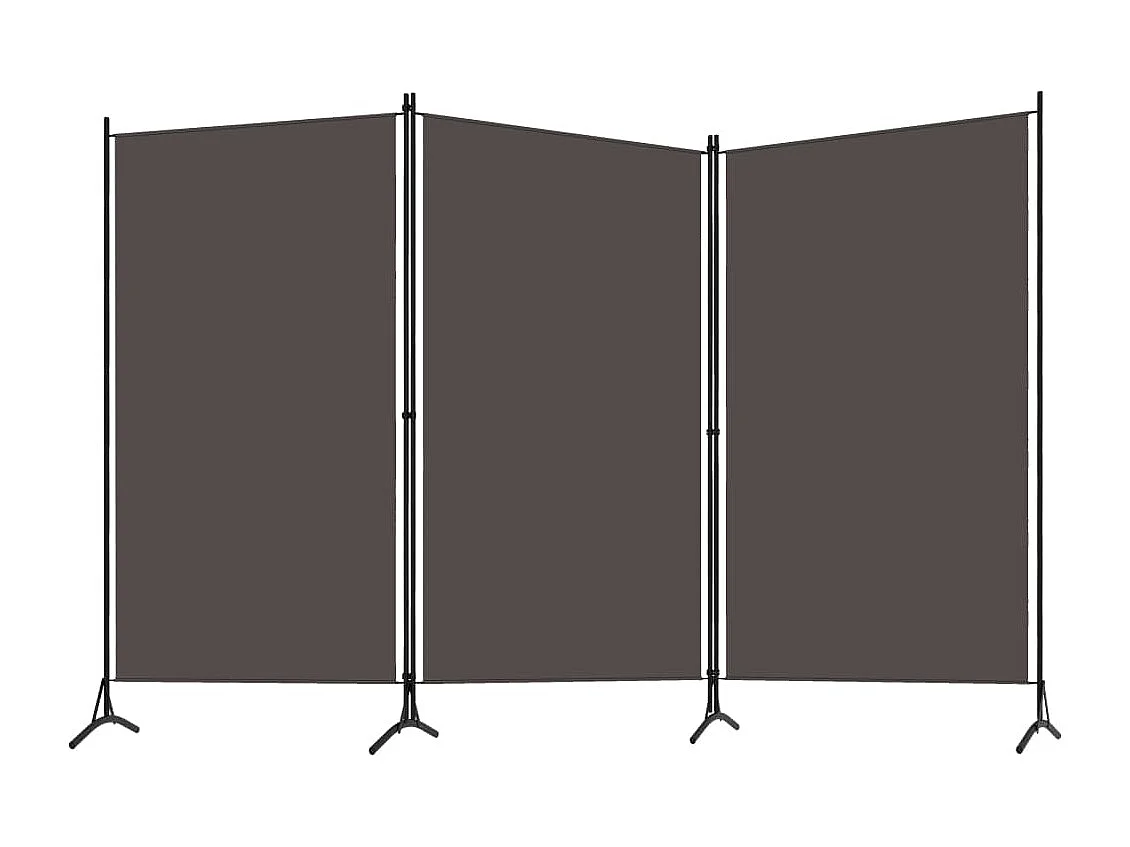3-delige scheidingswand Antraciet 260x180 cm