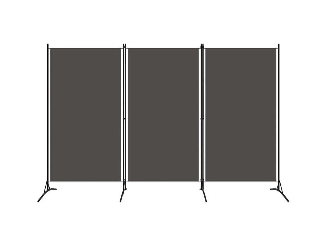 Cloison de séparation 3 panneaux Anthracite 260x180 cm