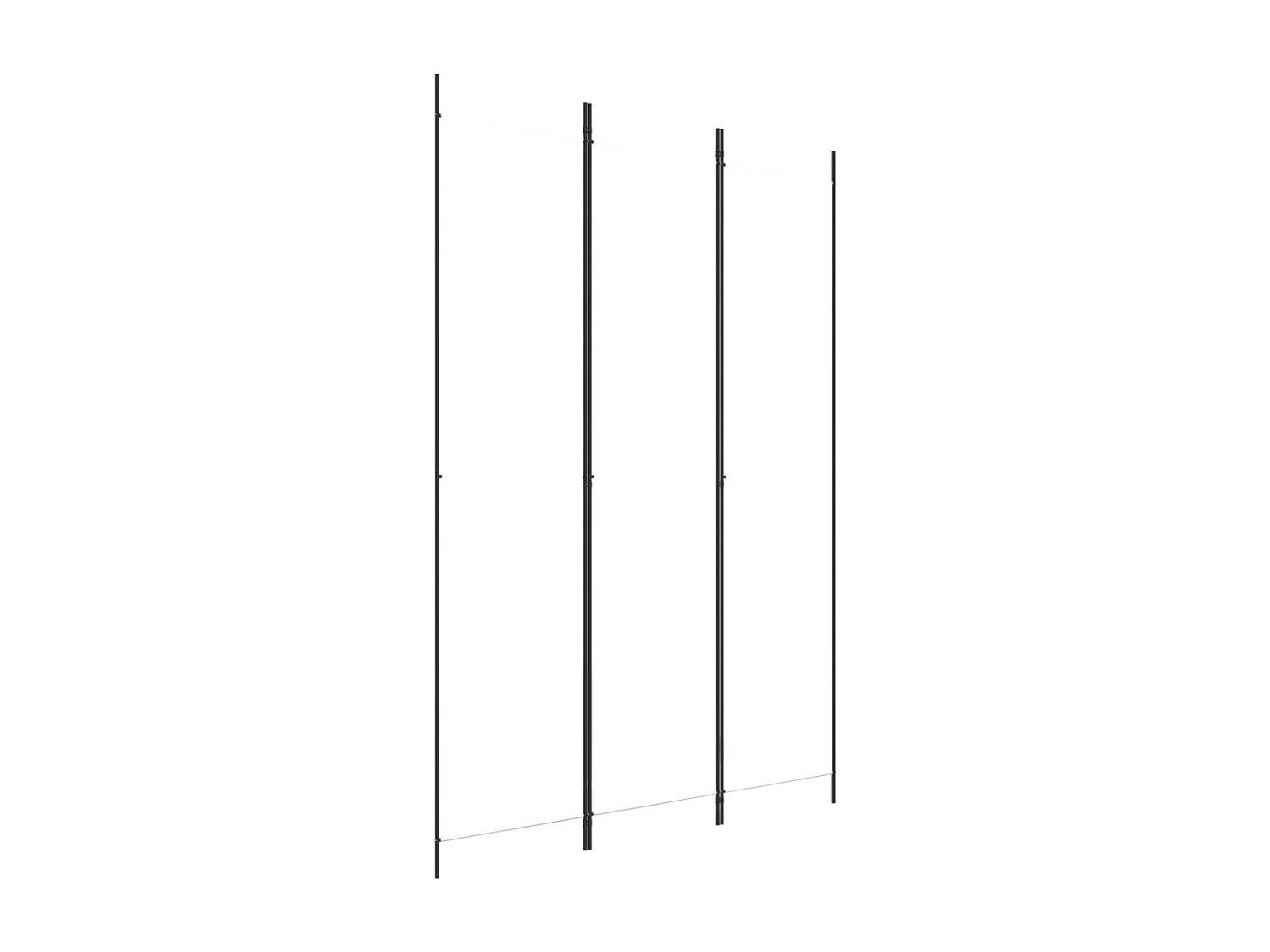 Parete divisoria a 3 pannelli Bianco 150x220 cm Tessuto