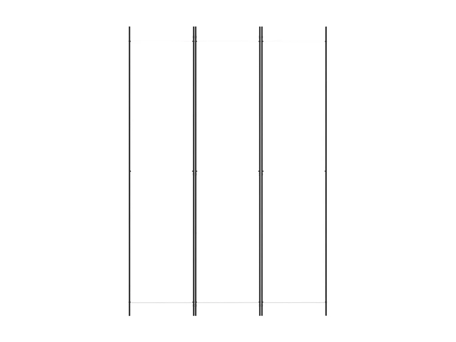 Parete divisoria a 3 pannelli Bianco 150x220 cm Tessuto