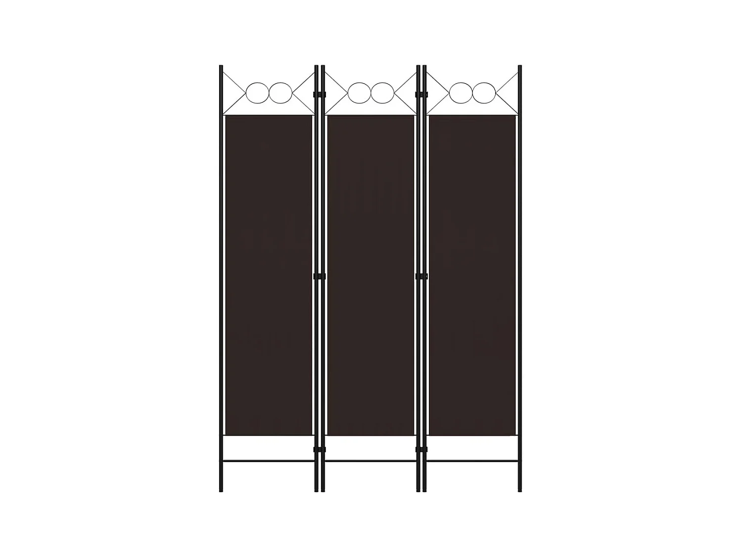 Cloison de séparation 3 panneaux Marron 120x180 cm