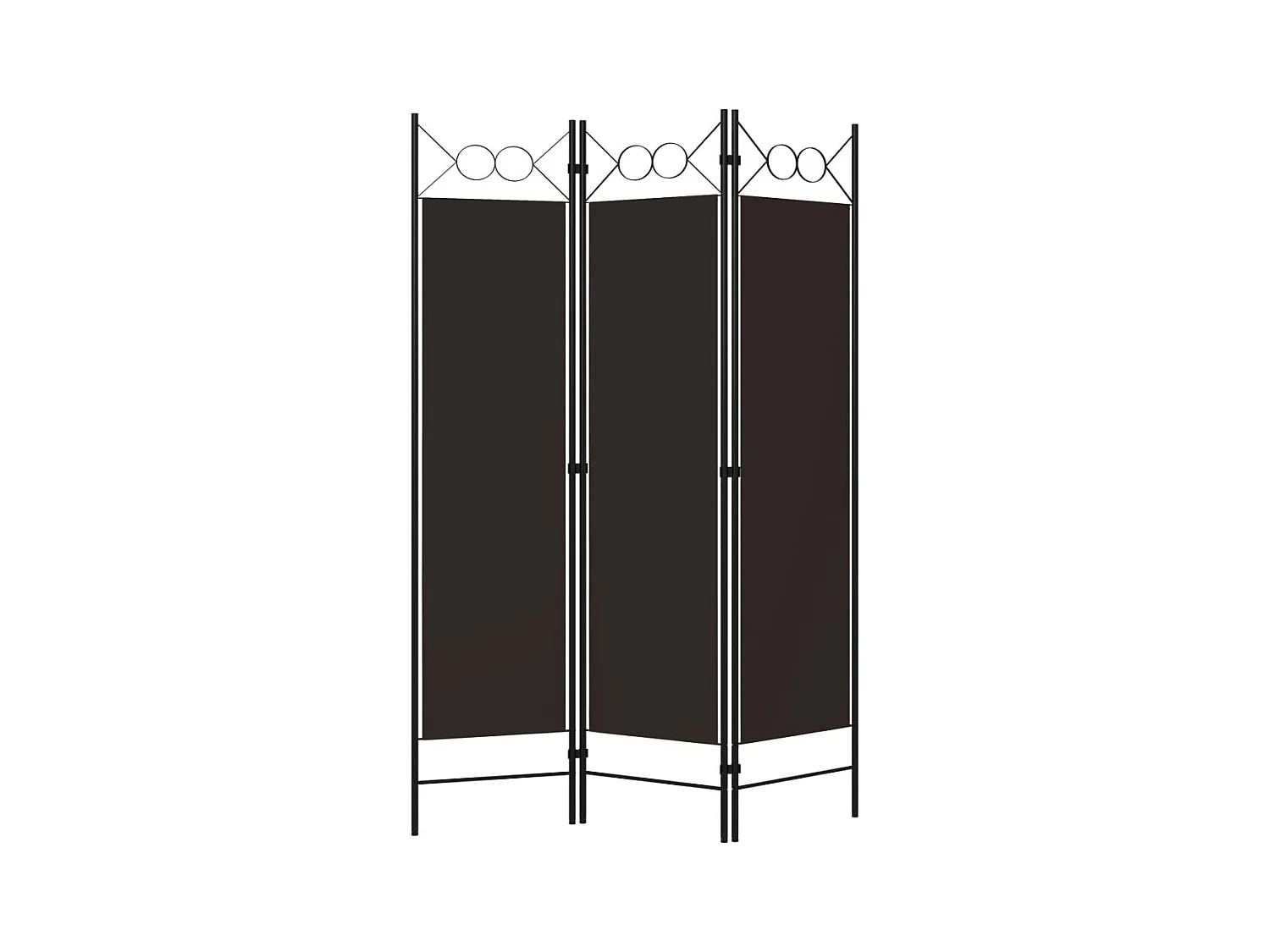 Cloison de séparation 3 panneaux Marron 120x180 cm