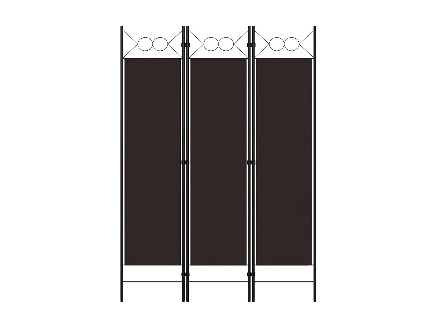Cloison de séparation 3 panneaux Marron 120x180 cm