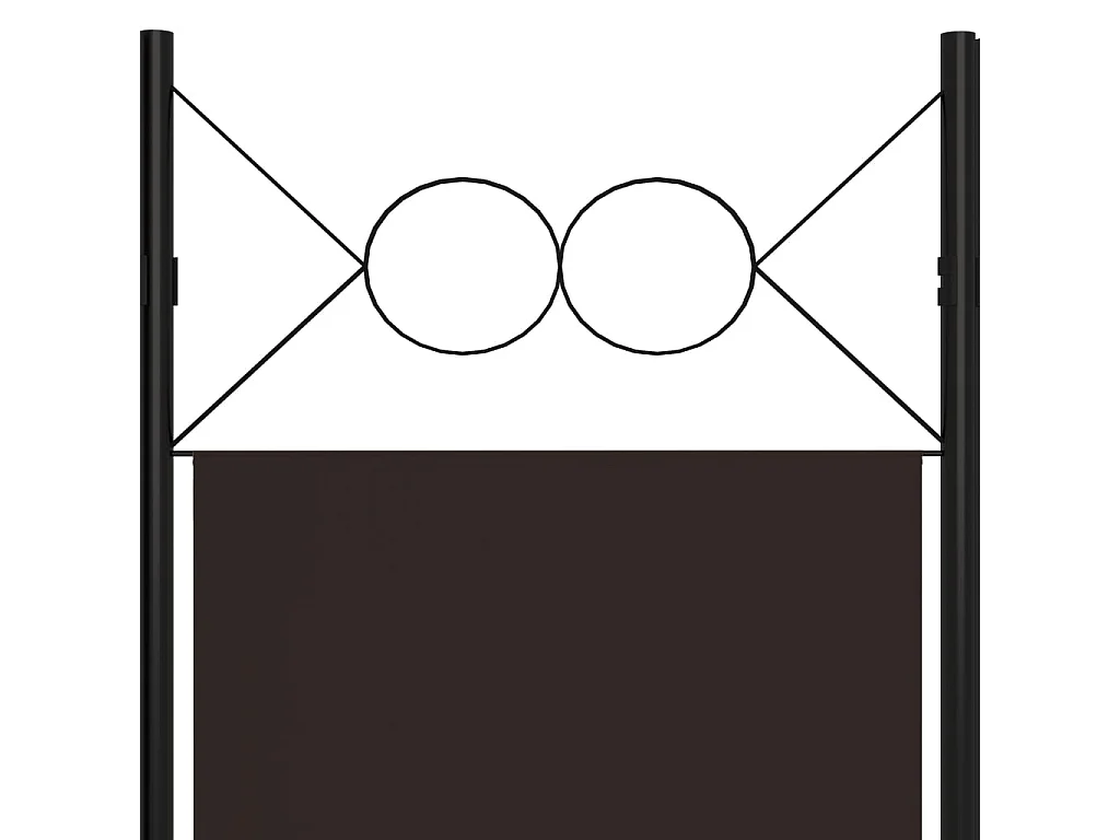Cloison de séparation 3 panneaux Marron 120x180 cm