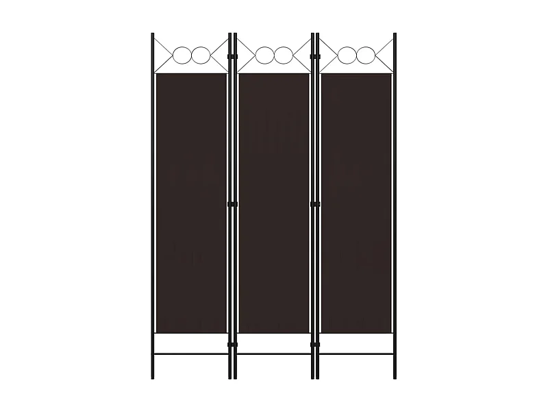 Cloison de séparation 3 panneaux Marron 120x180 cm