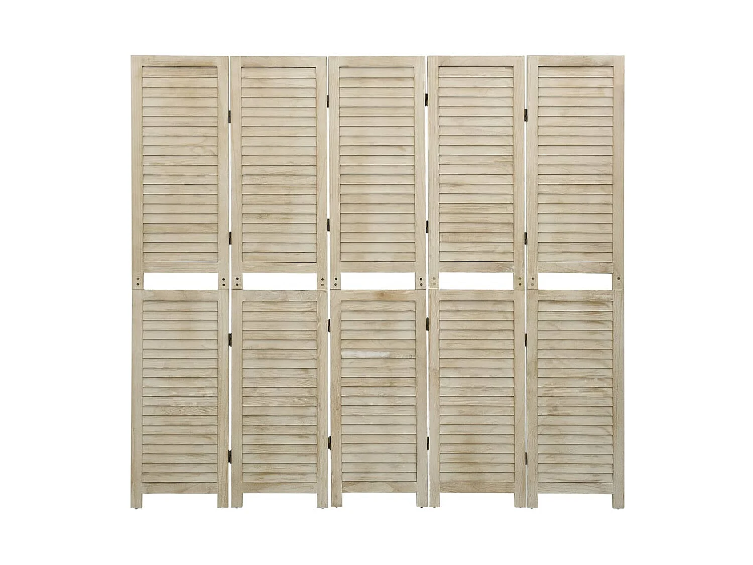 Tabique divisorio de 5 paneles 175x165 cm madera de paulownia