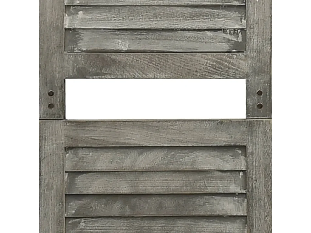 Mampara divisoria 5 paneles Gris 179x166 cm Madera maciza