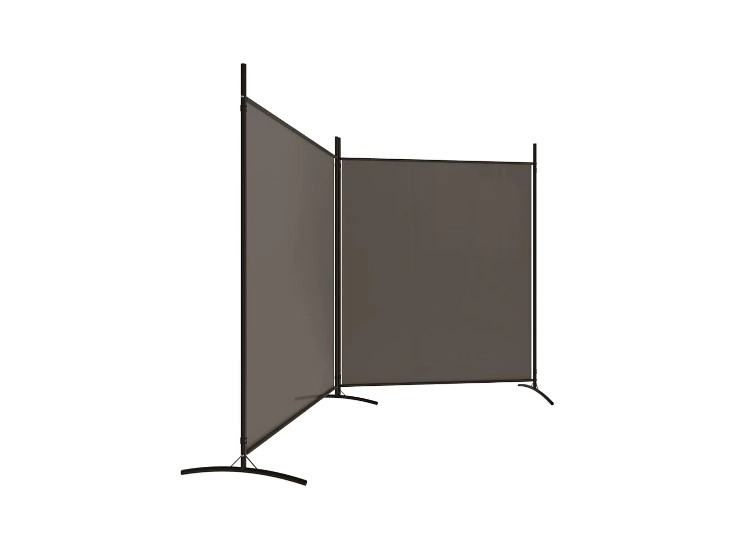 Parete divisoria a 2 pannelli Antracite 348x180 cm Tessuto